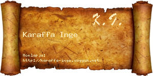Karaffa Inge névjegykártya
